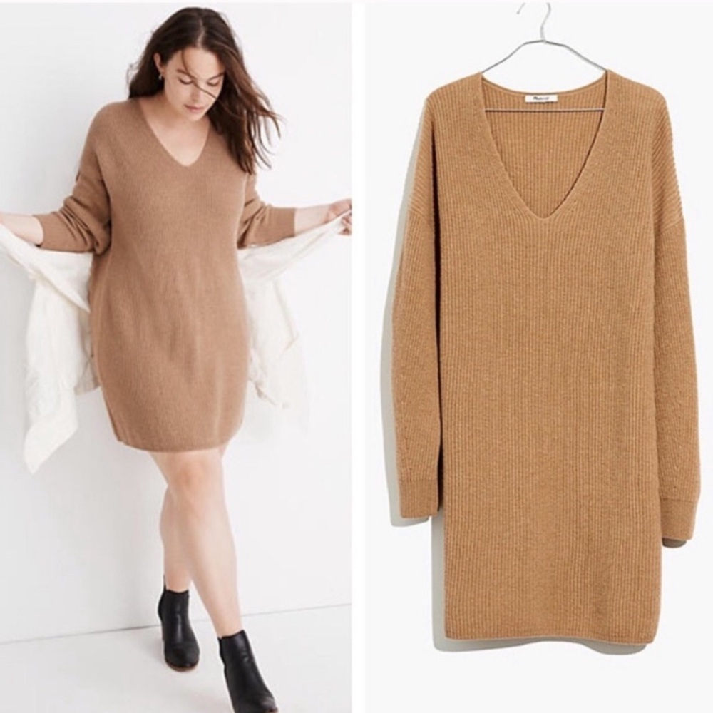 NWT Madewell Relaxed V-Neck Sweater Dress